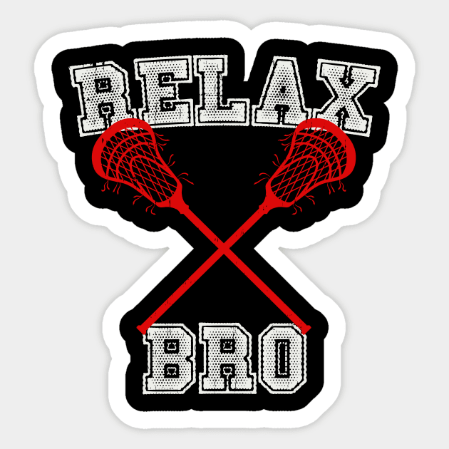 Relax Bro Sticks Lacrosse Sticker by NatalitaJK